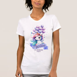 Schönes Einhorn mit Balloons Mums T - Shirt