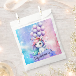 Schönes Einhorn mit Balloons Papier Gefallen Tasch Geschenktütchen