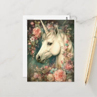 Schönes Einhorn und Blume