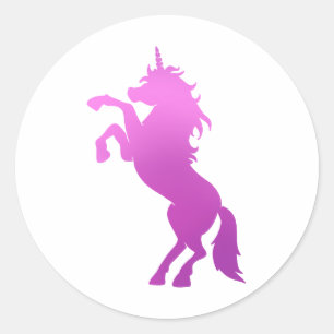 Schönes Einhorn - Wählen Sie die Hintergrundfarbe Runder Aufkleber