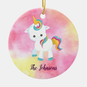 Schönes Einhorn Weihnachten Keramik Ornament