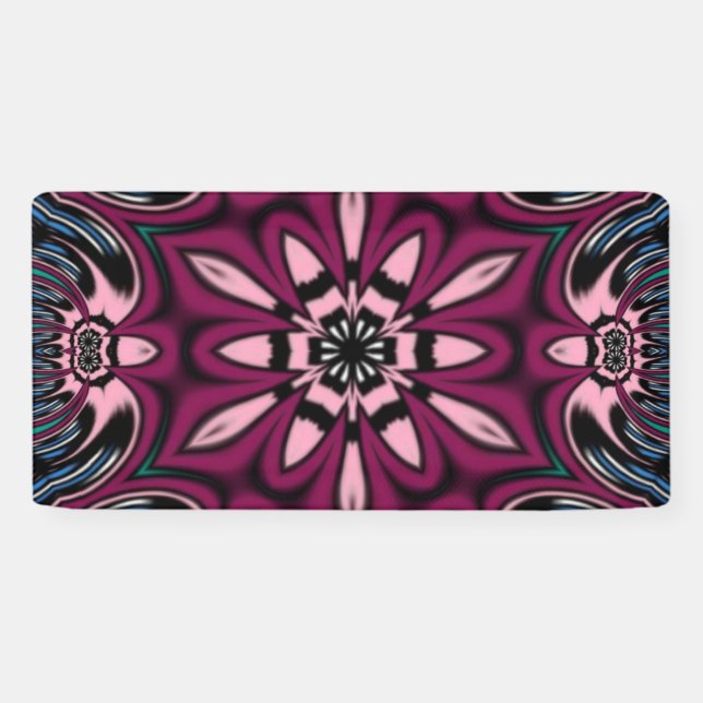Schönes, einzigartiges Design der Mandala Blume Banner (Horizontal)