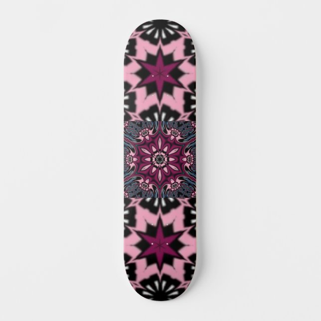 Schönes, einzigartiges Design der Mandala Blume Skateboard (Vorderseite)