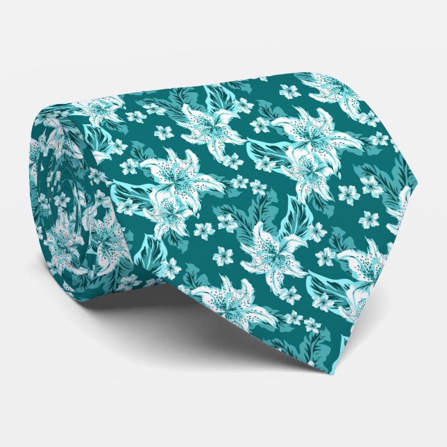 Schönes elegantes Blume-Muster Krawatte (Gerollt)