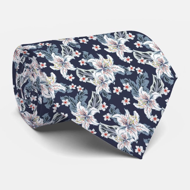 Schönes elegantes Blume-Muster Krawatte (Gerollt)