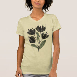 Schönes elegantes Design der Blume T-Shirt