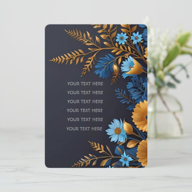 Schönes elegantes Hochzeitsinklusivdesign Einladung (Stehend Vorderseite)