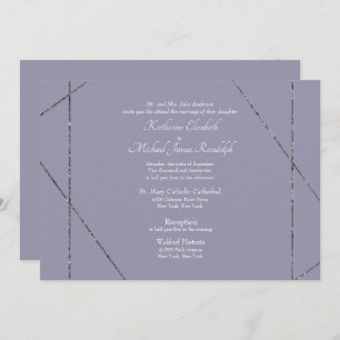 Schönes elegantes Lavender Wedding II Einladung