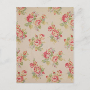 Schönes elegantes, Mädchenhaftes, vintage Blumenmu Postkarte