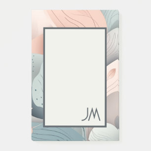 Schönes, elegantes pastellfarbenes Blätter Post-it Klebezettel