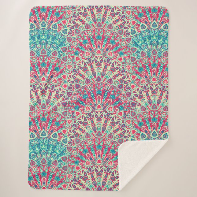 Schönes ethnisches Muster Sherpadecke (Vorderseite)