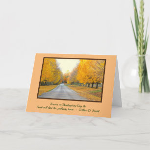 SCHÖNES FAHRZEUG MIT GOLDENEN BÄUMEN/THANKSGIVI FEIERTAGSKARTE