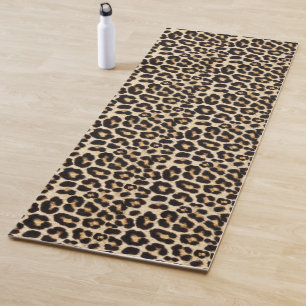 Schönes Fake Fur Leopard-Imitate Fur Yogamatte