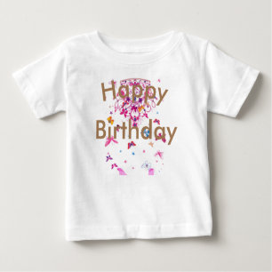Schönes fantastisches feminines Design Happy Birth Baby T-shirt