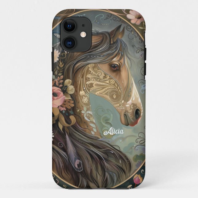 Schönes Fantasy-Pferd Case-Mate iPhone Hülle (Rückseite)