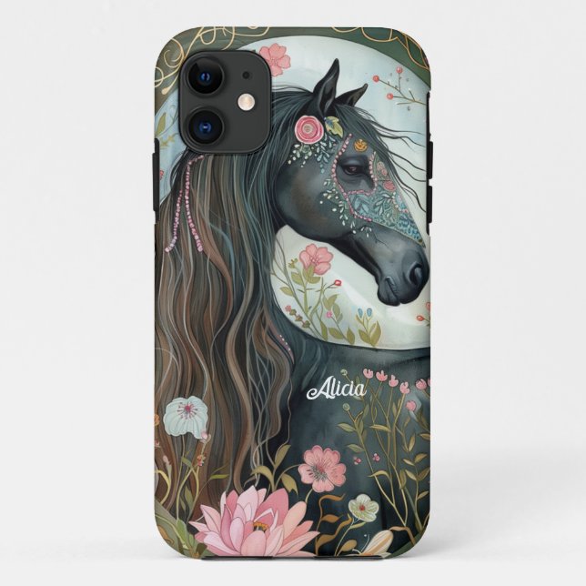 Schönes Fantasy White Horse Case-Mate iPhone Hülle (Rückseite)