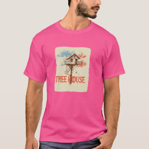 Schönes, farbenfrohes Baumhaus Outfit T-Shirt