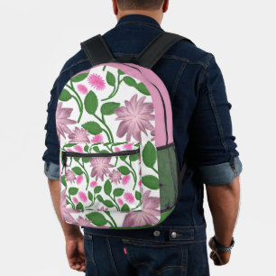 Schönes farbenfrohes Blumenmuster Bedruckter Rucksack