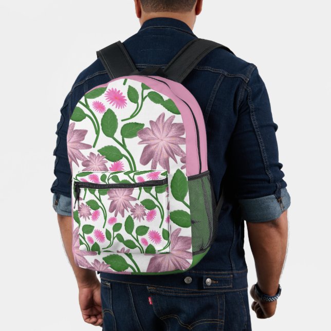 Schönes farbenfrohes Blumenmuster  Bedruckter Rucksack (Insitu (Modell))