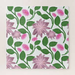 Schönes farbenfrohes Blumenmuster  Puzzle