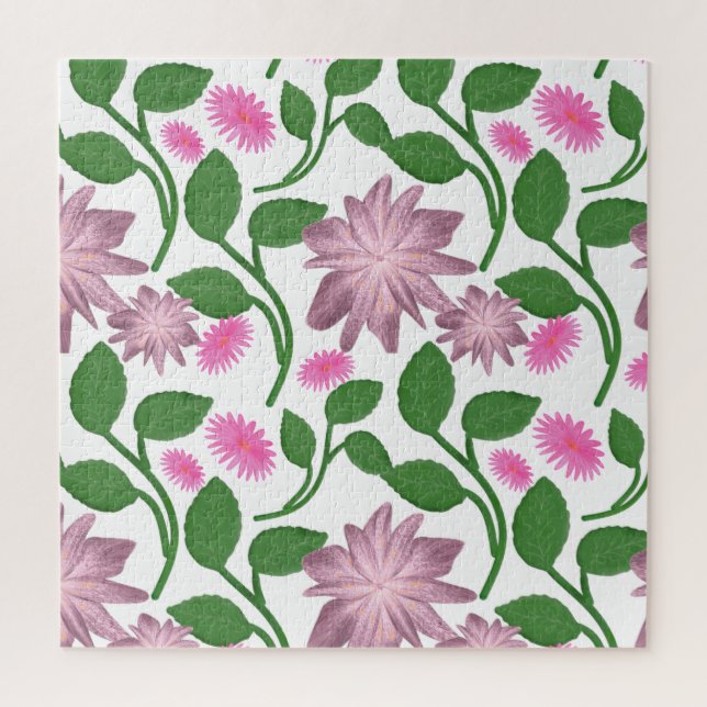 Schönes farbenfrohes Blumenmuster  Puzzle (Vertikal)