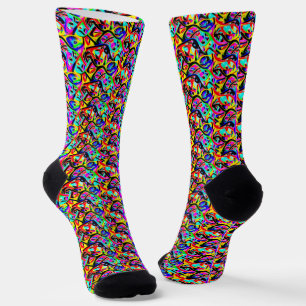 Schönes farbenprächtiges, mehrfarbiges Abstraktes  Socken