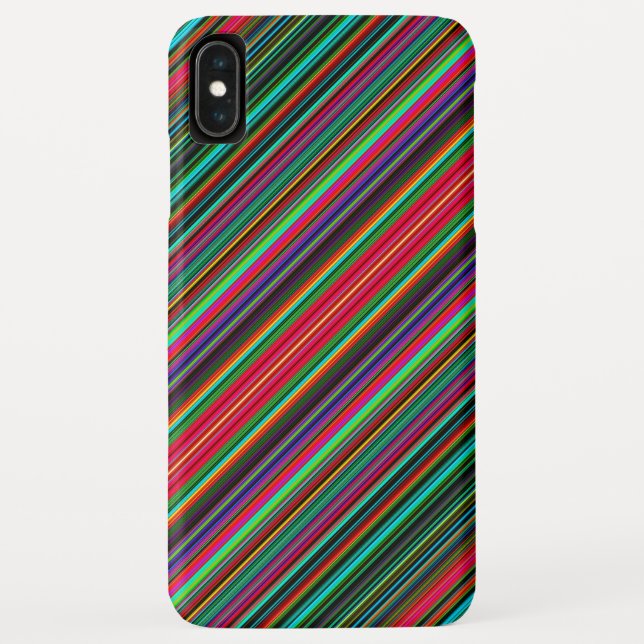 Schönes farbenprächtiges, mehrfarbiges Streifenmus Case-Mate iPhone Hülle (Rückseite)