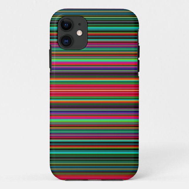 Schönes farbenprächtiges, mehrfarbiges Streifenmus Case-Mate iPhone Hülle (Rückseite)