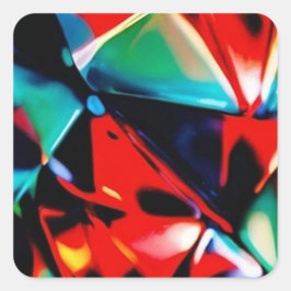 Schönes Farbenspiel Quadratischer Aufkleber