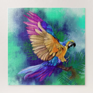 Schönes Farbparrot Wasserfarbenrätsel Puzzle