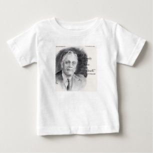 Schönes FDR-Porträt und "Angst an sich"-Zitat Baby T-shirt