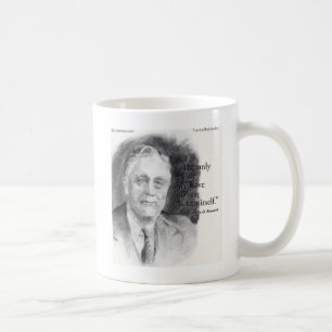 Schönes FDR-Porträt und "Angst an sich"-Zitat  Kaffeetasse