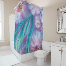 Schönes Feathers und Blume Muster