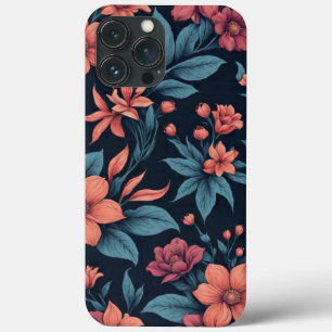 Schönes Federrosa und rotes florales Muster Kunst Case-Mate iPhone Hülle
