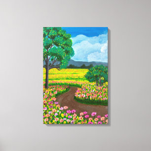 Schönes Feld für Blume Leinwanddruck