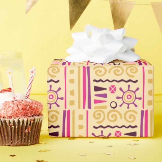 Schönes festes Chic Monogram Geburtstag Geschenkpapier (Geburtstagsparty)