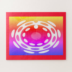 Schönes festliches Puzzle mit abstrakter Kunst