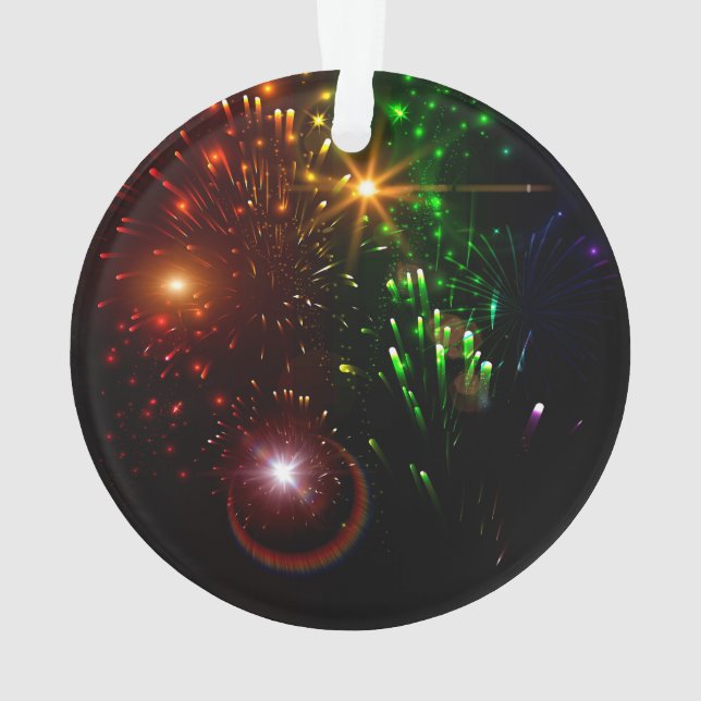 Schönes Feuerwerk Ornament (Rückseite)