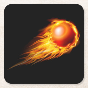 Schönes Fire Ball Untersetzer Set