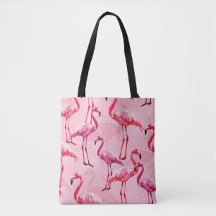 Schönes Flamingo Bird Pink Nahtloses Muster illu