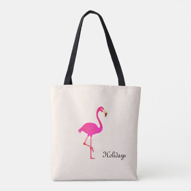 Schönes Flamingo & Kalligraphie auf Ivory (Rückseite)