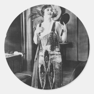 Schönes Flapper Dress der 1920er Jahre Runder Aufkleber