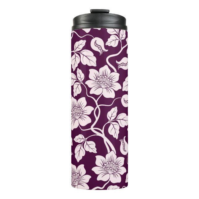 Schönes florales Muster Thermosbecher (Vorderseite)