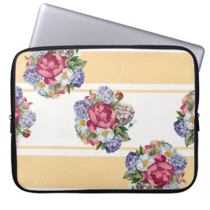 Schönes florales nahtloses Muster mit Hortensie p Laptopschutzhülle