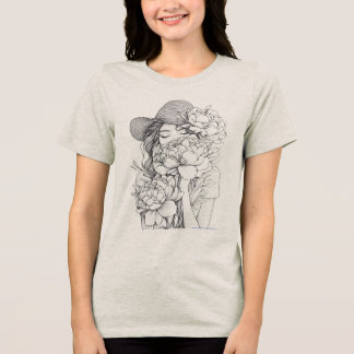 Schönes florales T-Shirt-Design Tri-Blend Shirt