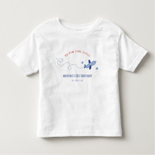 Schönes Flugzeug, wie die Zeit zum ersten Geburtst Kleinkind T-shirt