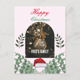 Schönes Foliage Bogen Foto fröhlich Weihnachten pi Postkarte