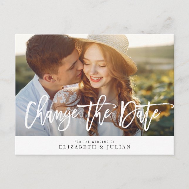 Schönes Foto, das die Datumskarte ändert Postkarte (Vorderseite)