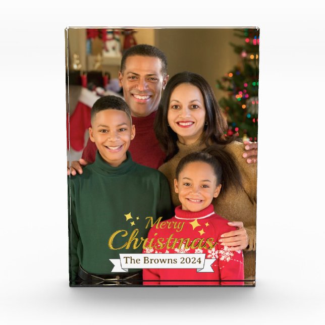 Schönes Foto für Familien Frohe Weihnachten Foto B (Vorderseite)