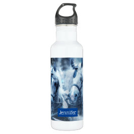 Schönes Foto für Pferde im Winter Edelstahlflasche